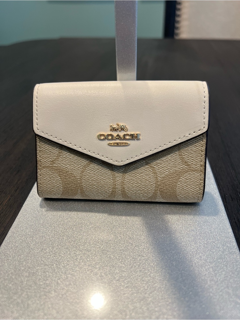 Coach Card Case in Signature and Leather